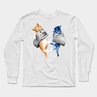 The kittens in hands Long Sleeve T-Shirt